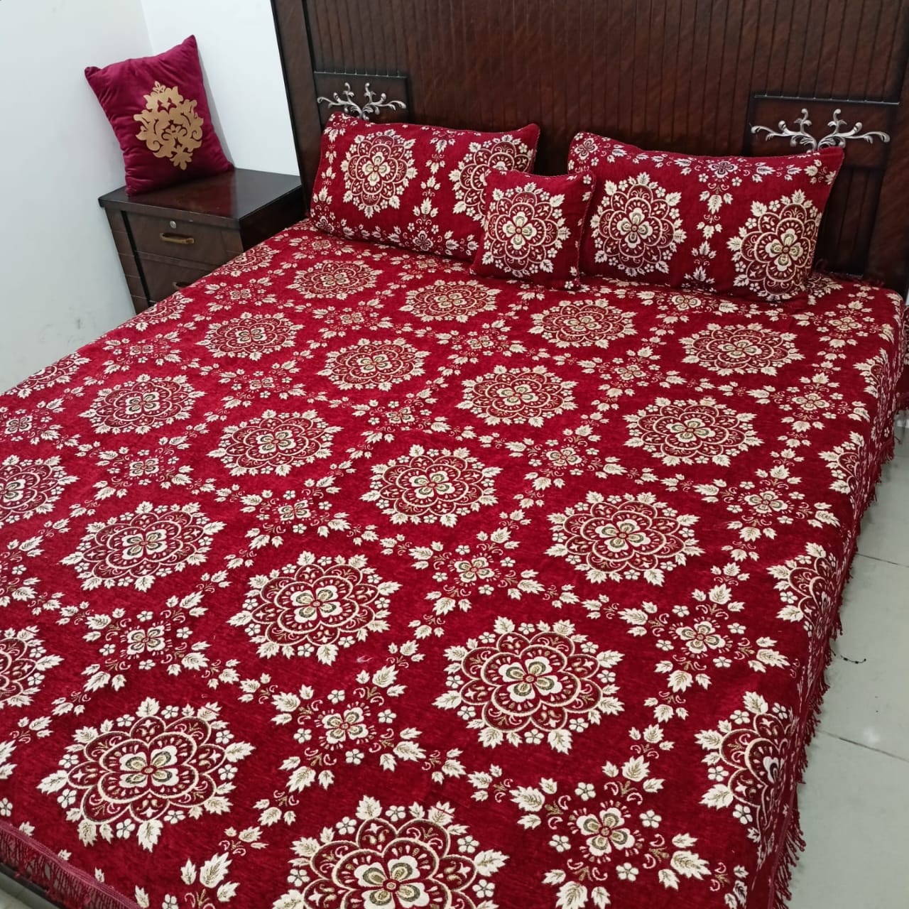 Velvet jacquard Bedsheet