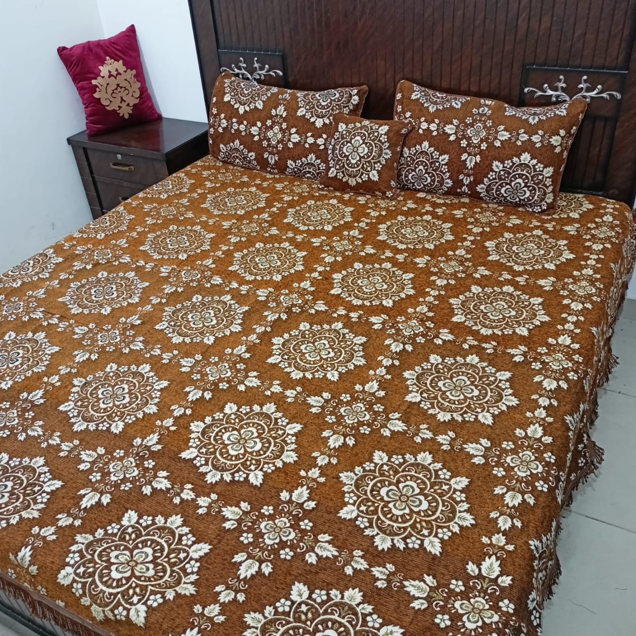 Velvet jacquard Bedsheet