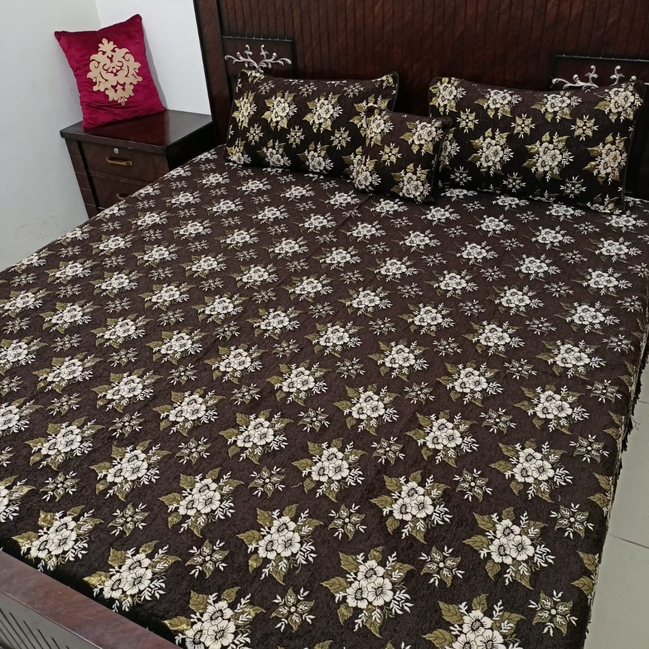 Velvet jacquard Bedsheet