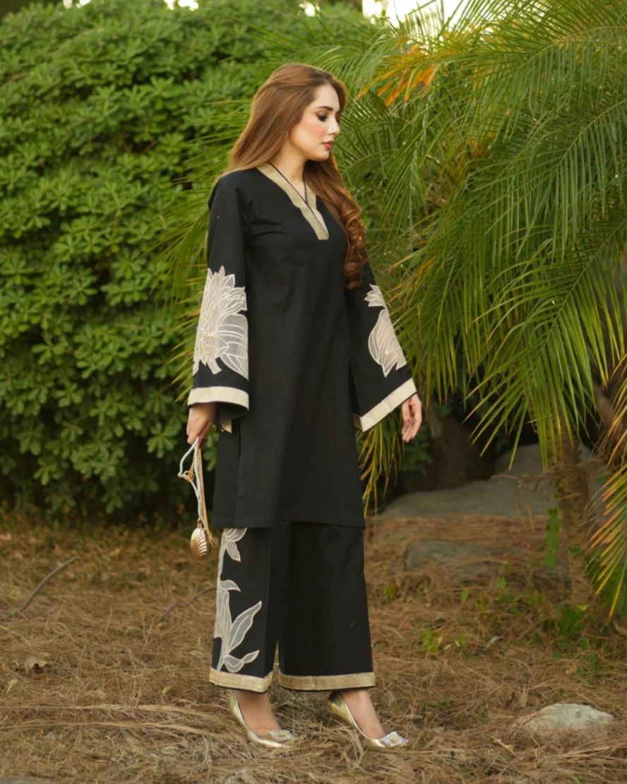 Almond EMB Shirt With Almond EMB Plazo