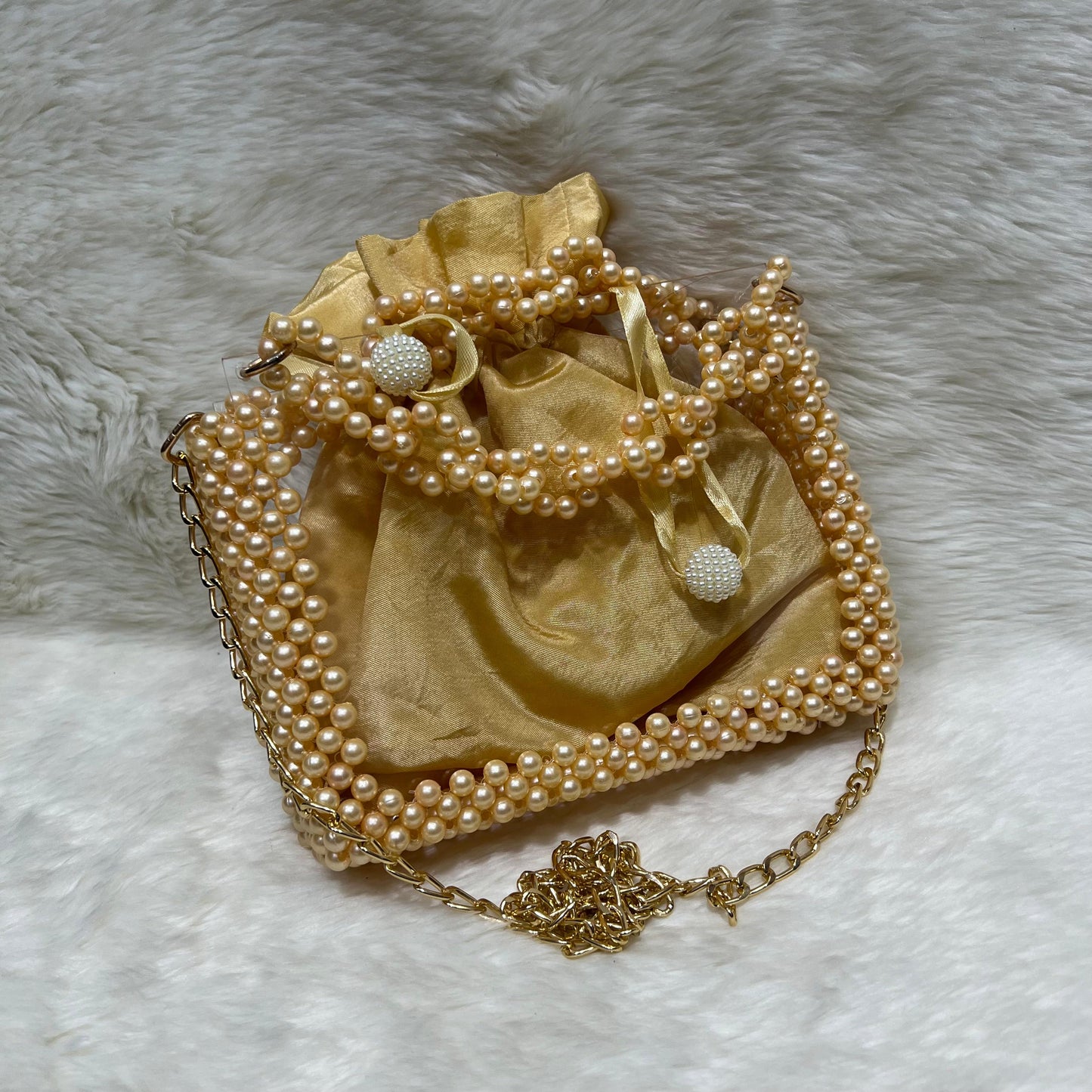 white pearl acrylic bag