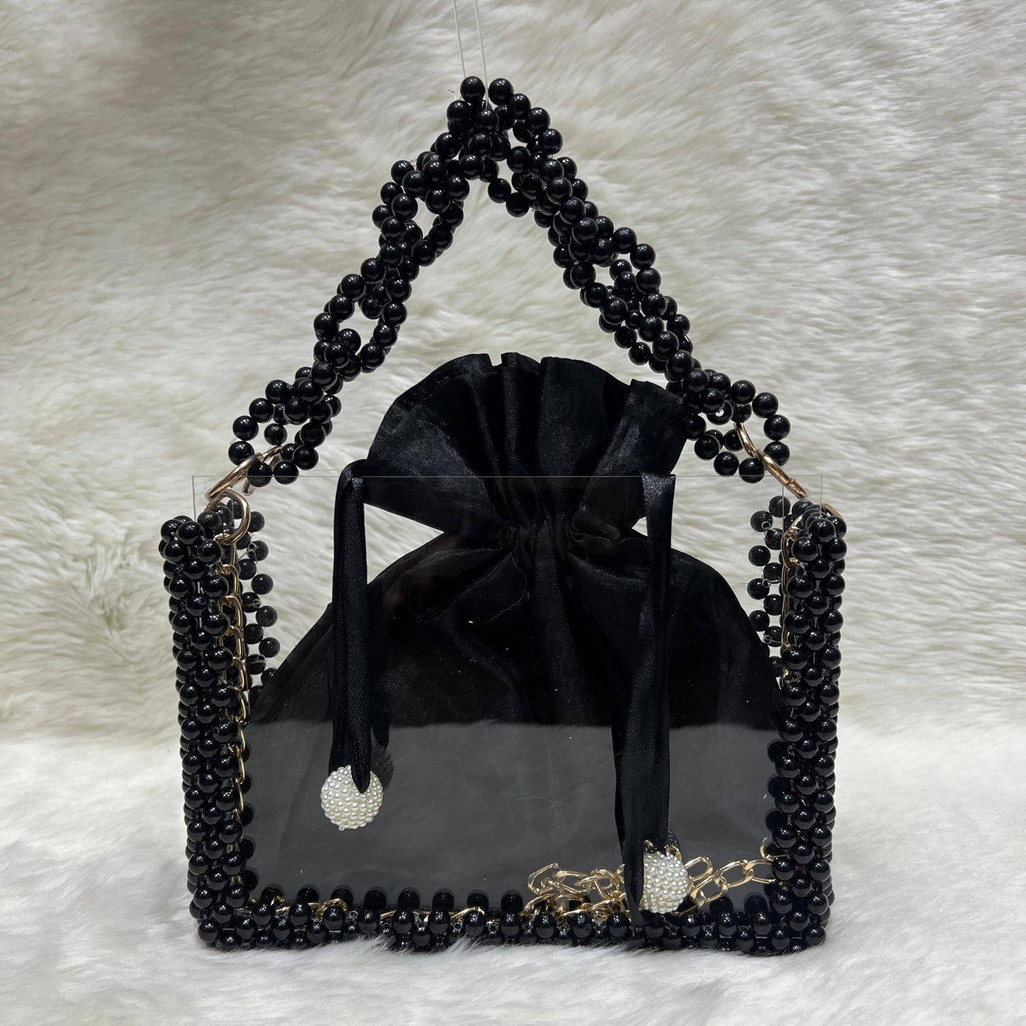 white pearl acrylic bag