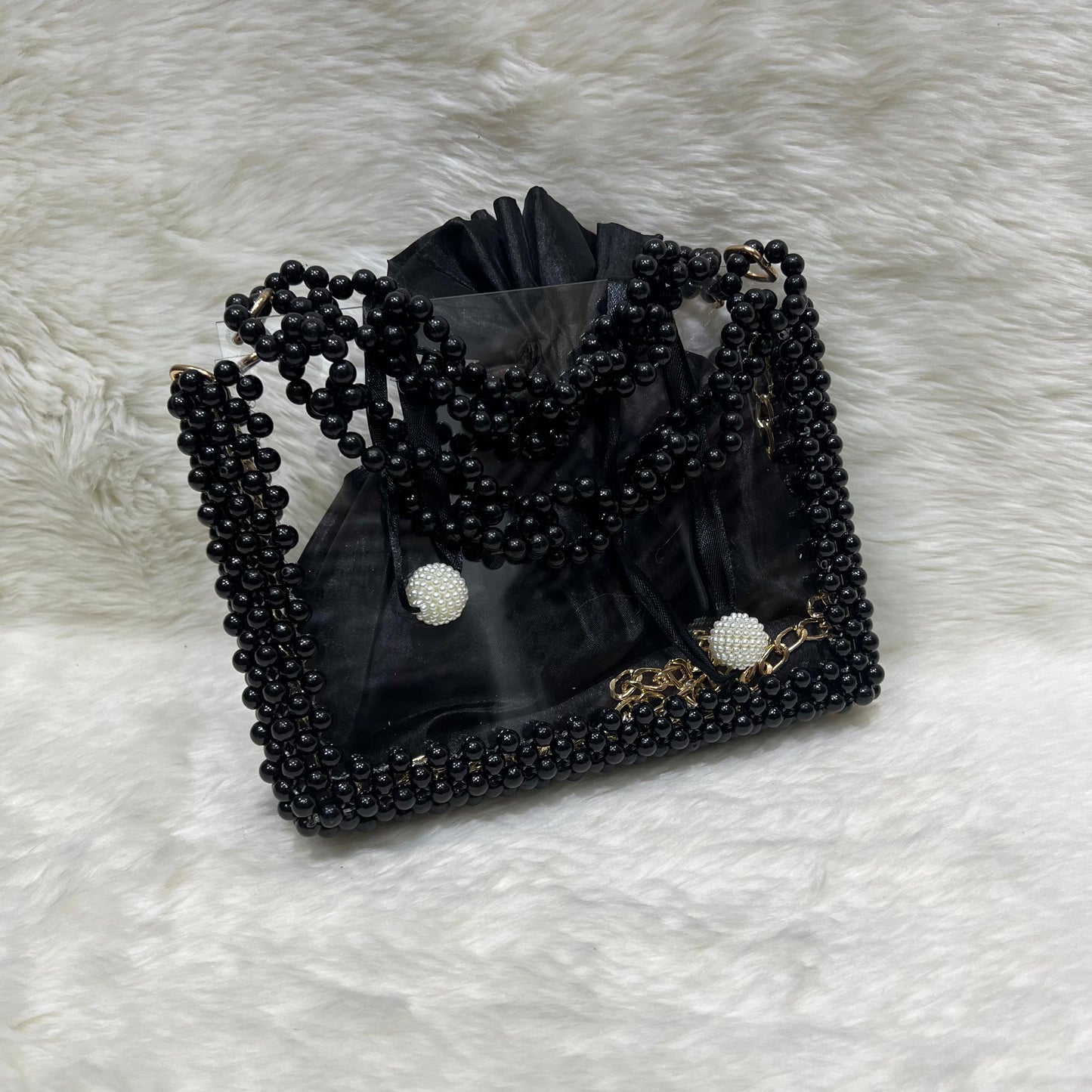 white pearl acrylic bag