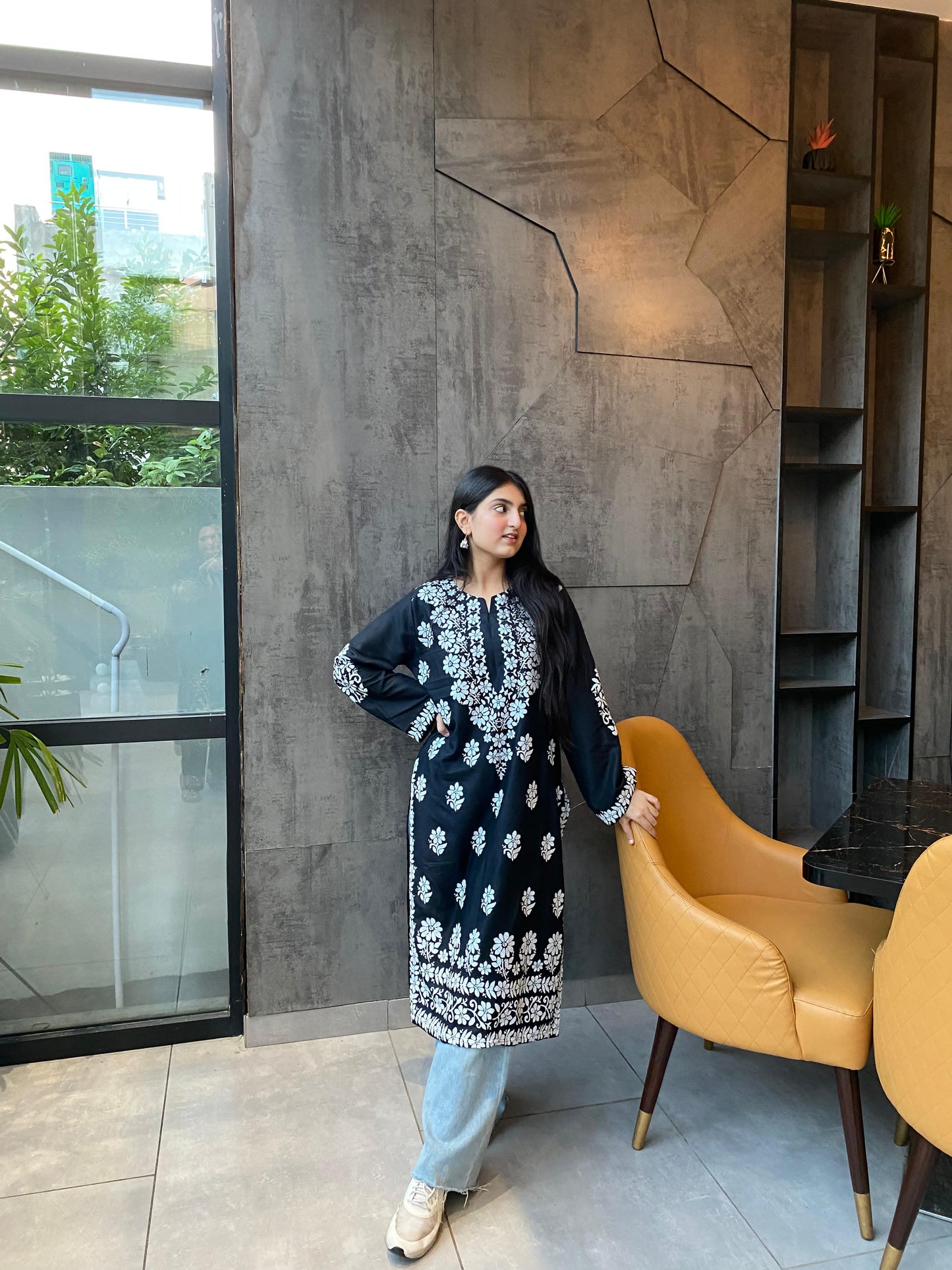 Emily Long Kurti (Foam print)