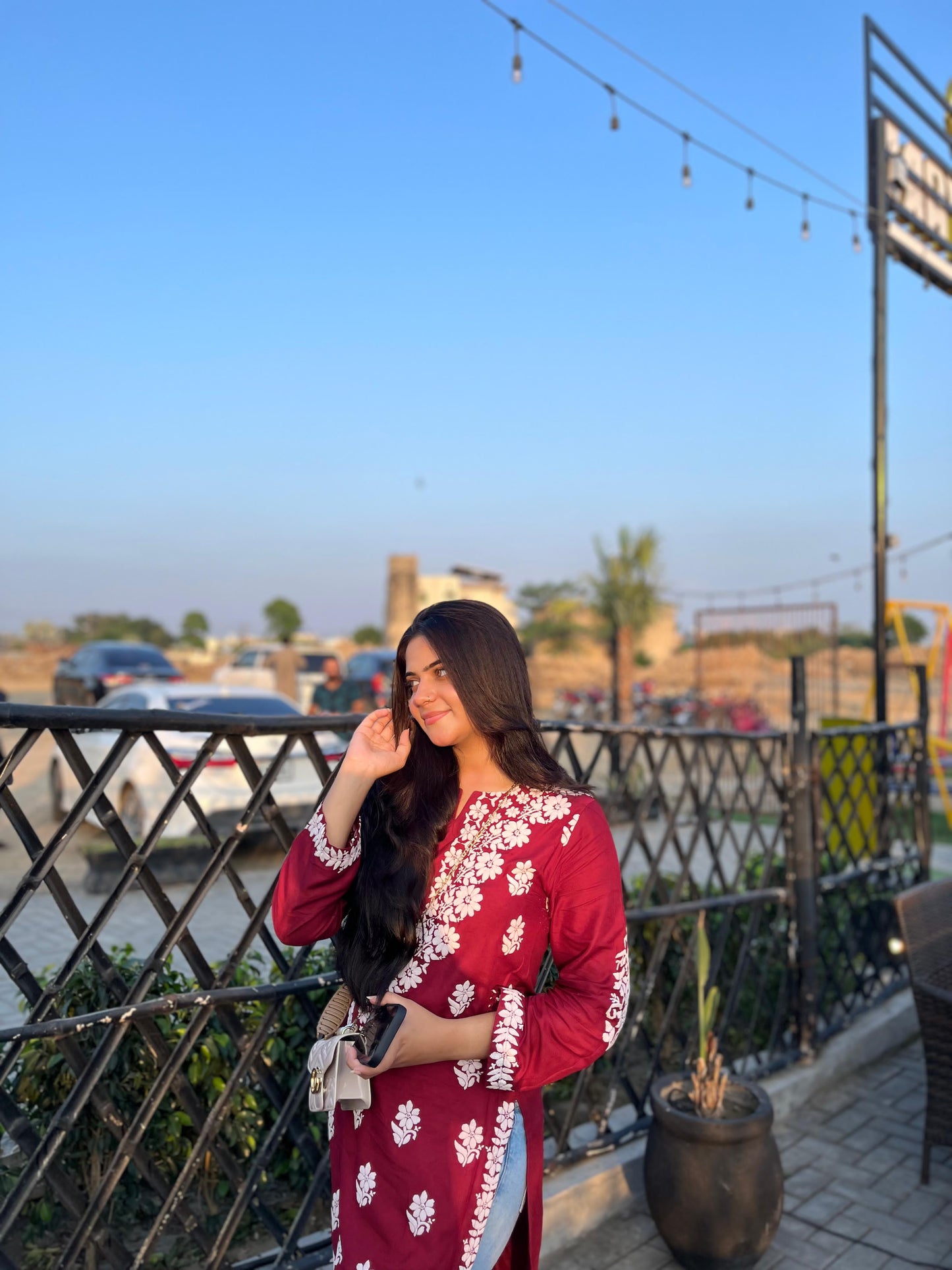 Emily Long Kurti (Foam print)