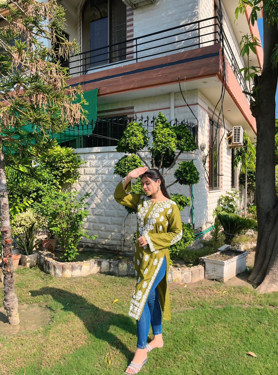 Emily Long Kurti (Foam print)