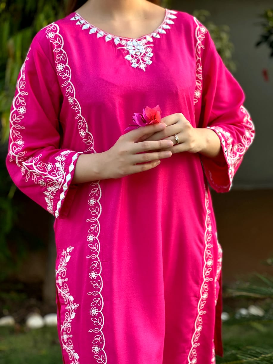MIRROR WORK EMB 2Pc by AGHA NOOR