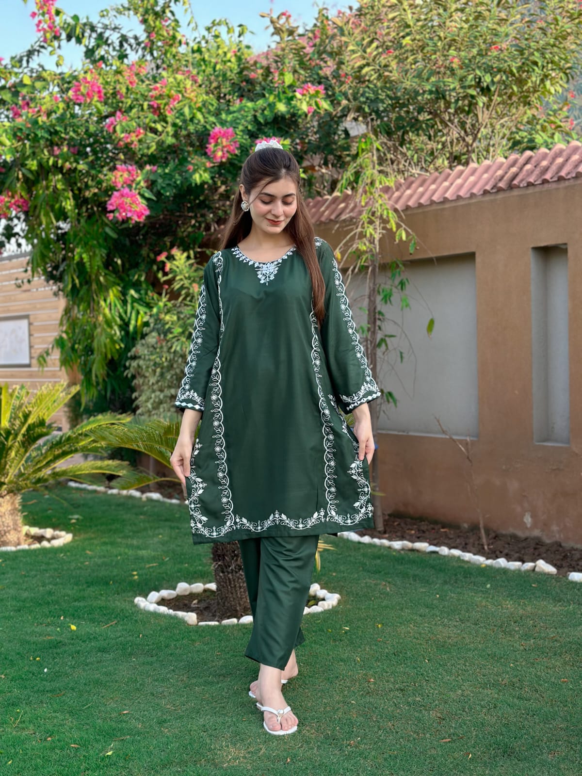 MIRROR WORK EMB 2Pc by AGHA NOOR