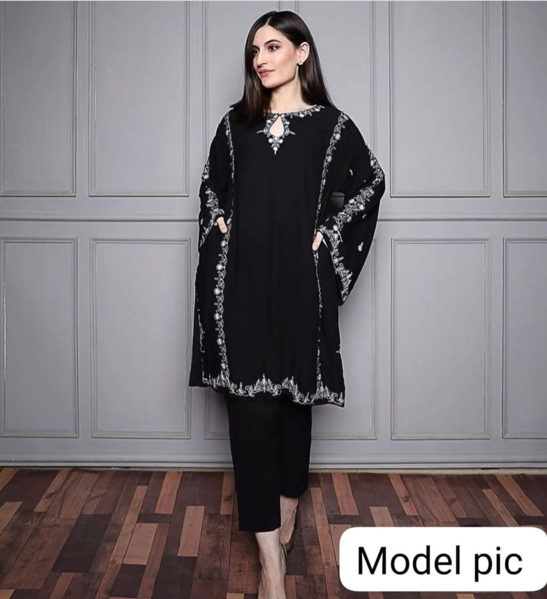 MIRROR WORK EMB 2Pc by AGHA NOOR