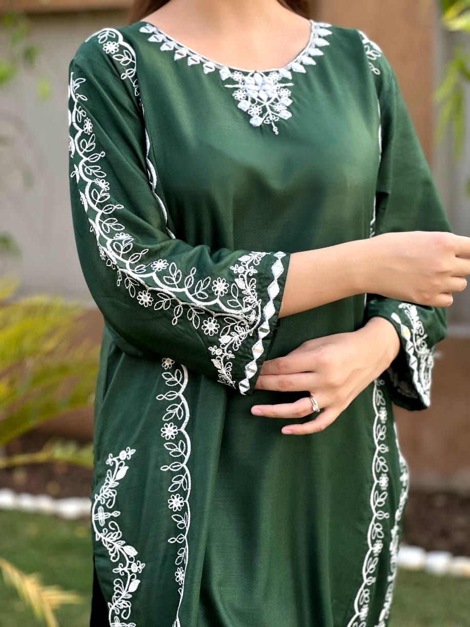 MIRROR WORK EMB 2Pc by AGHA NOOR