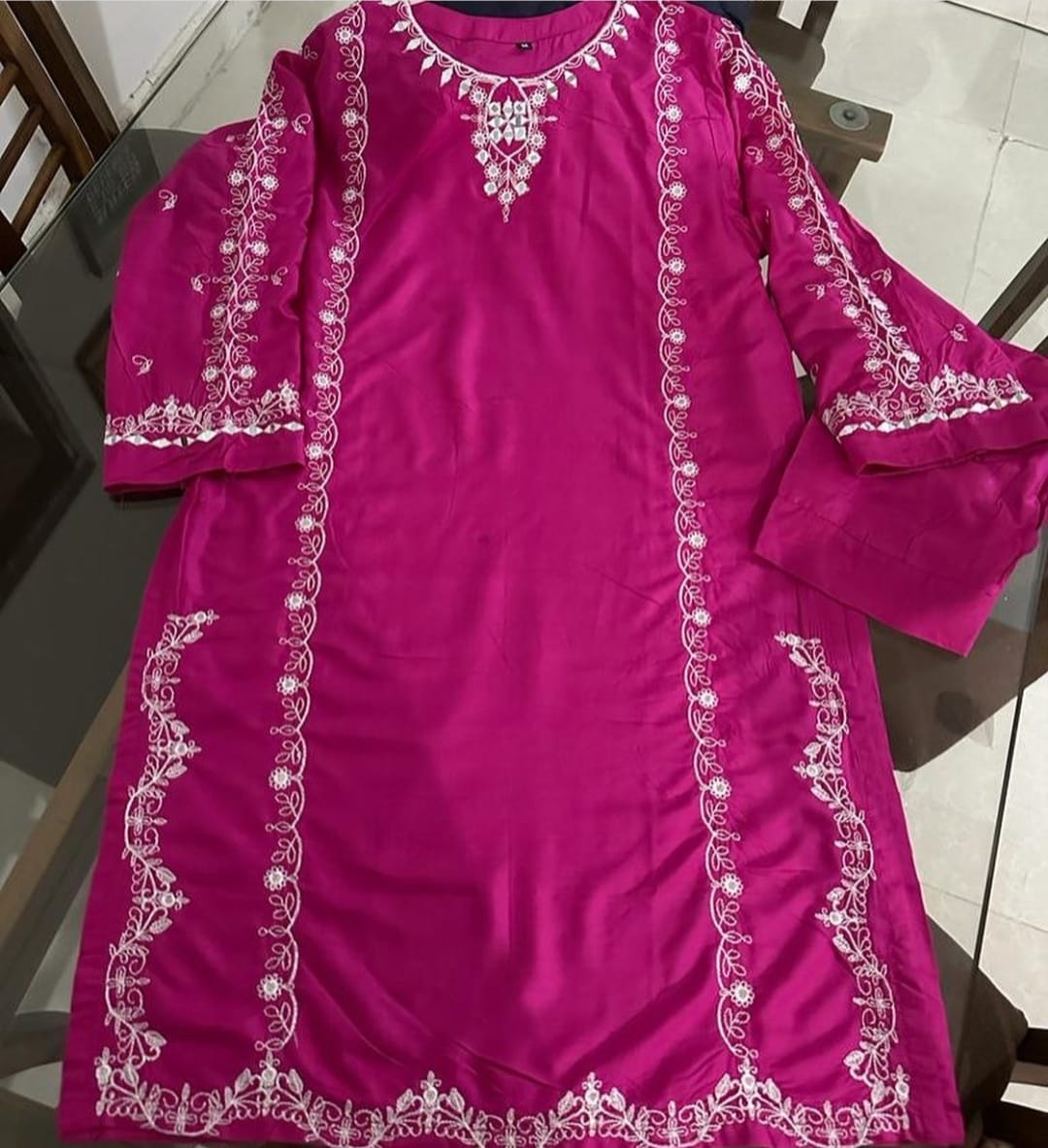 MIRROR WORK EMB 2Pc by AGHA NOOR