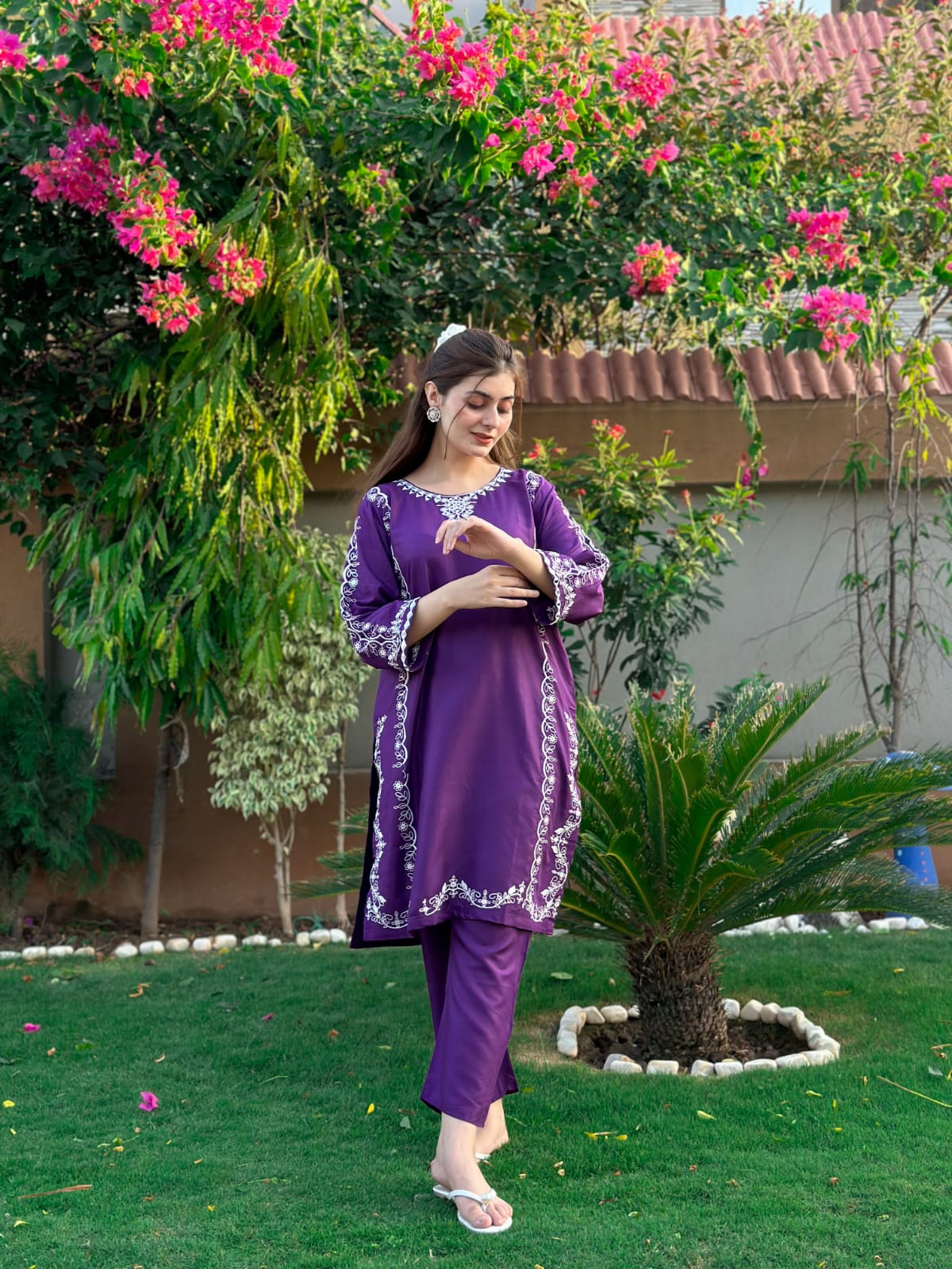 MIRROR WORK EMB 2Pc by AGHA NOOR