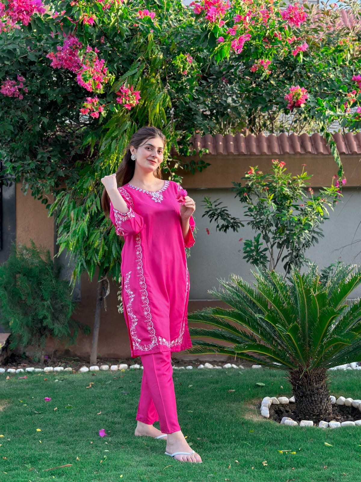 MIRROR WORK EMB 2Pc by AGHA NOOR