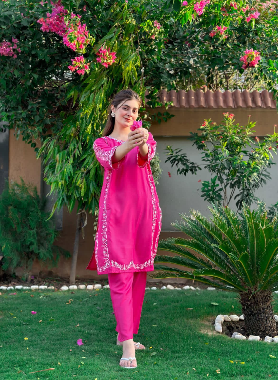 MIRROR WORK EMB 2Pc by AGHA NOOR
