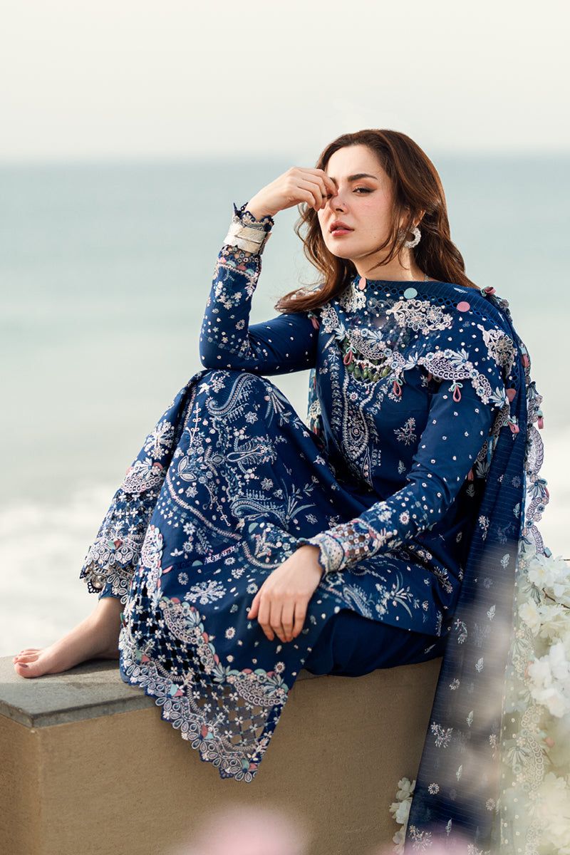 Qalamkar Blue Luxury Lawn Collection