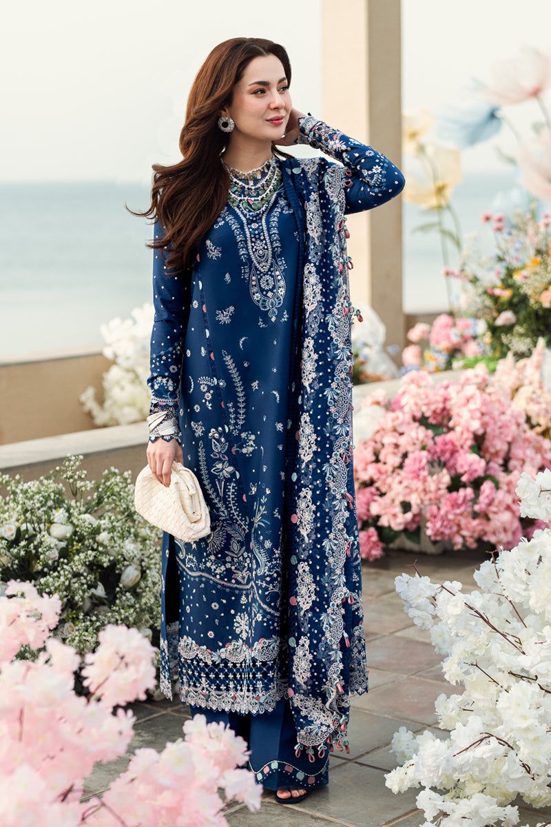 Qalamkar Blue Luxury Lawn Collection