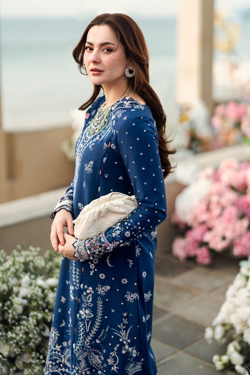 Qalamkar Blue Luxury Lawn Collection