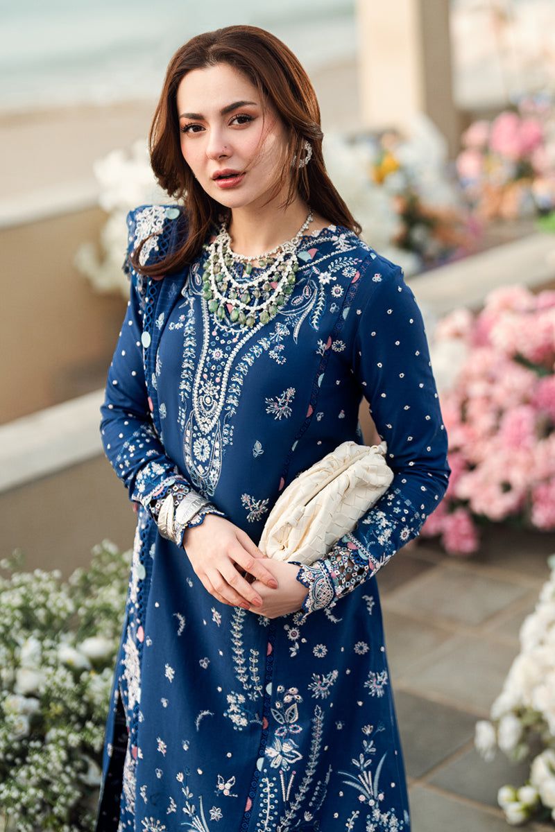 Qalamkar Blue Luxury Lawn Collection