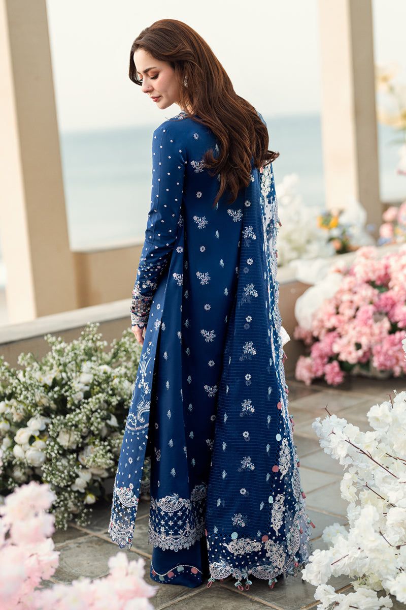 Qalamkar Blue Luxury Lawn Collection