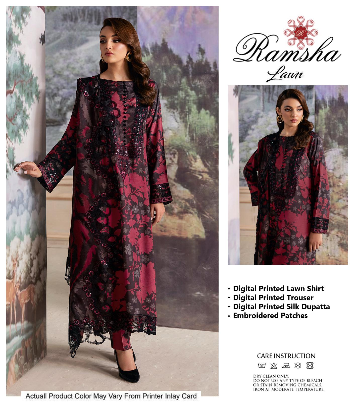Ramsha Lawn 3Pc Suit