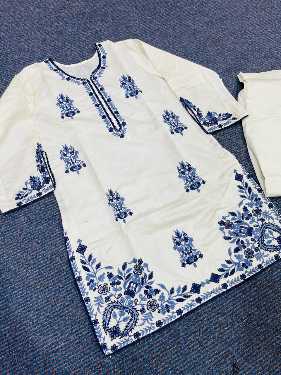 Full Multi Embroidered Shirt 2PC