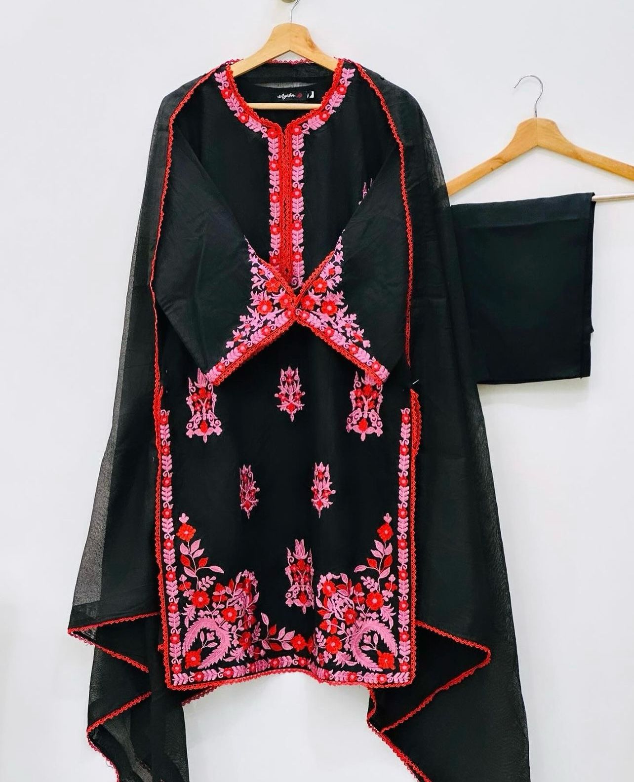 Full Multi Embroidered Shirt 2PC