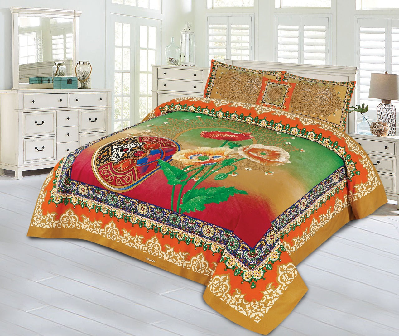 3D Digital Print Cotton Bedhseet