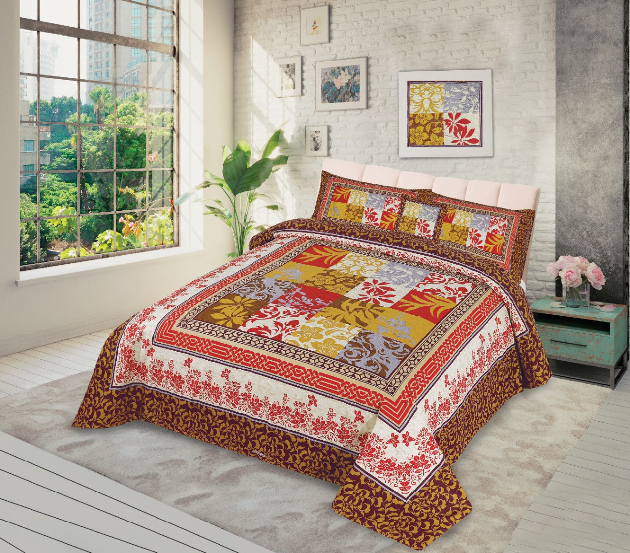 3D Digital Print Cotton Bedhseet
