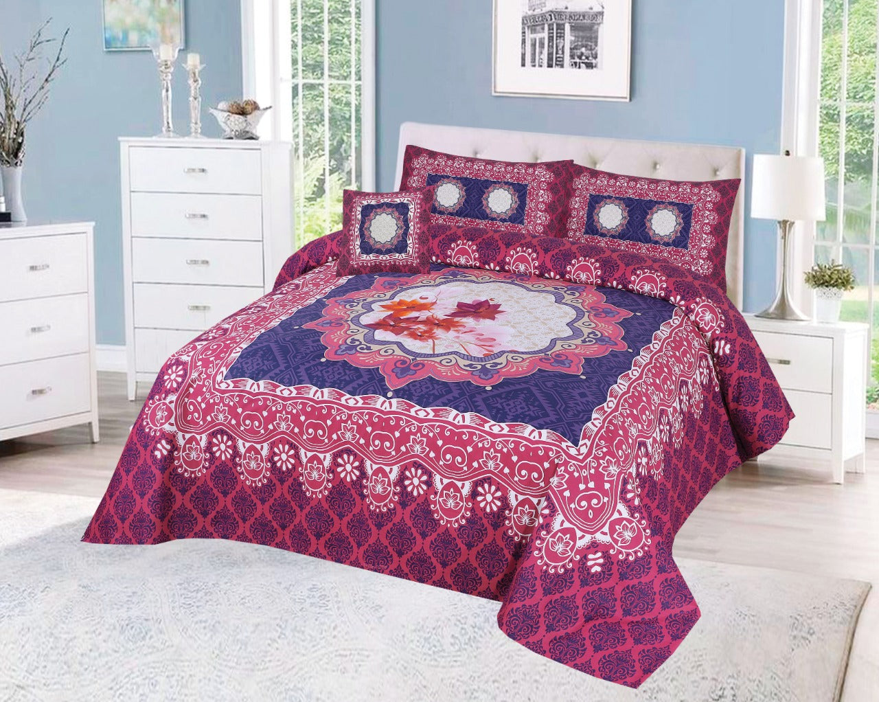 3D Digital Print Cotton Bedhseet