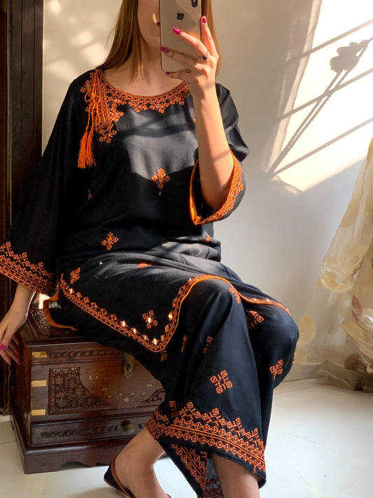 Balochi Mirror Work Embroidery 2Pc