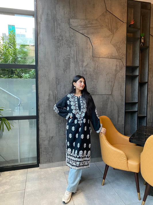Emily Long Kurti (Foam print)