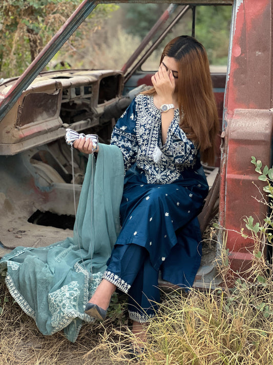ZARA EMBROIDERY 3PC suite
